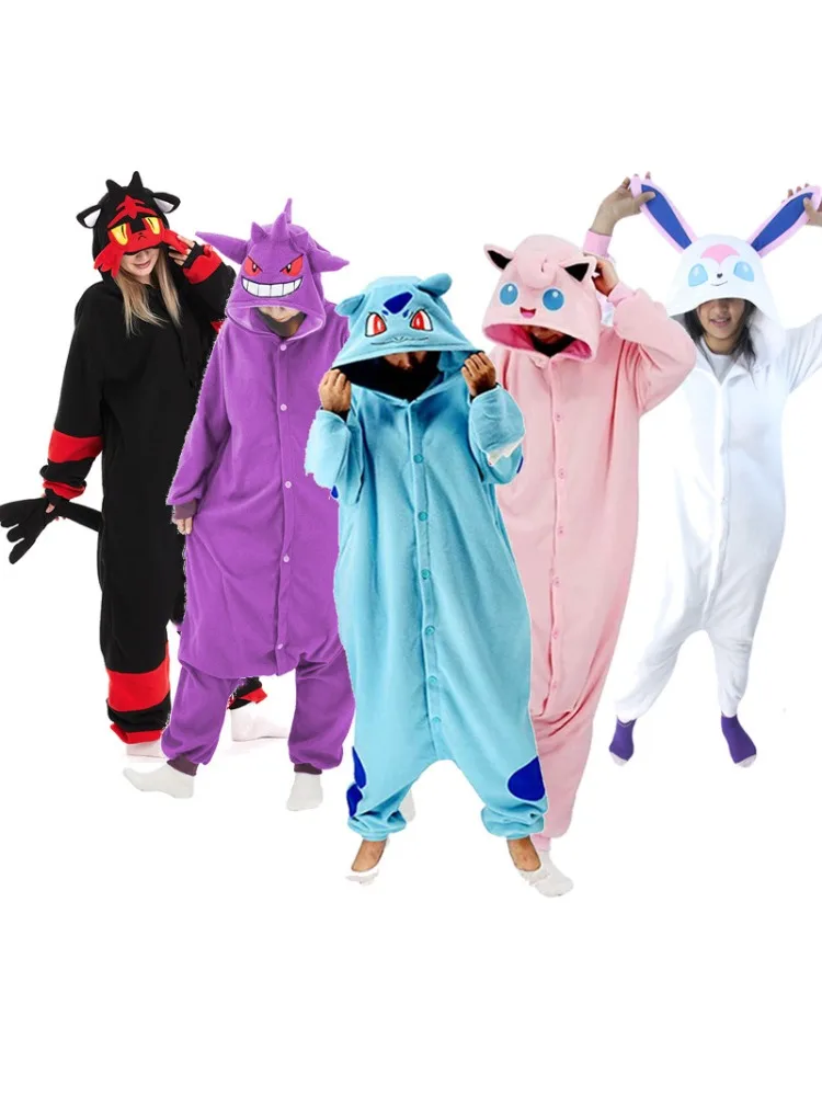 Kigurumi Onesie Squirtle Gengar Psyduck Pijama Kostium Cosplay Halloween Dorosły Anime Umbreon Piżama — 2