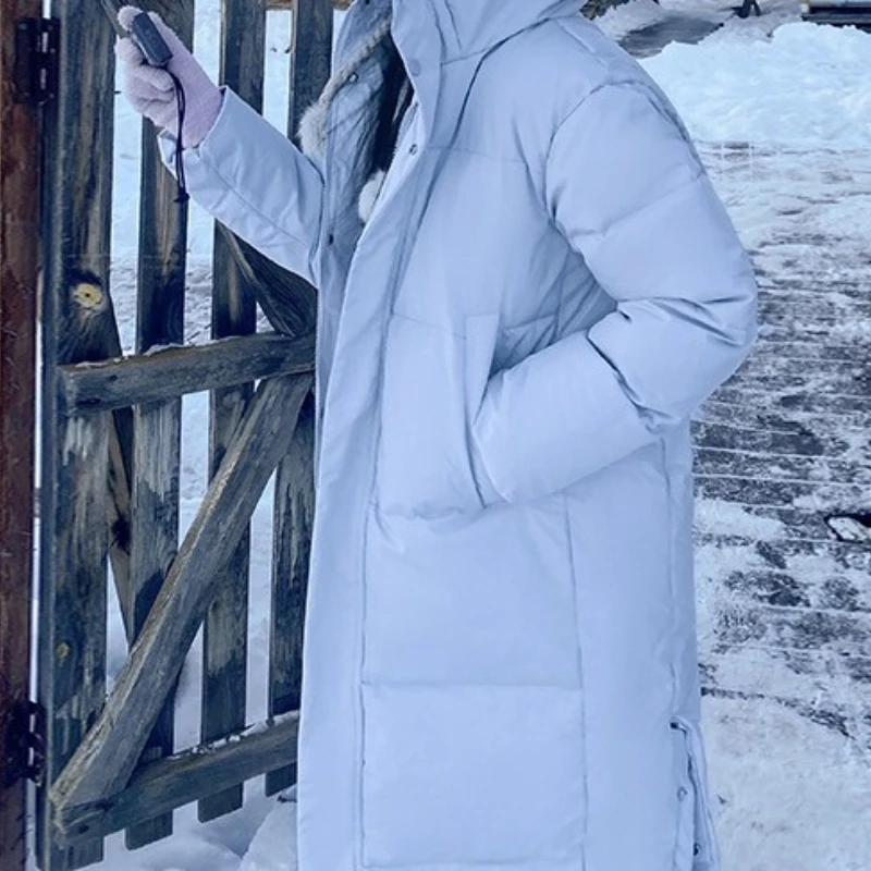 2025 Winter Fashion Loose Hooded Cotton-padded Jacket Women's Long Thick Warm Cotton-padded Jacket