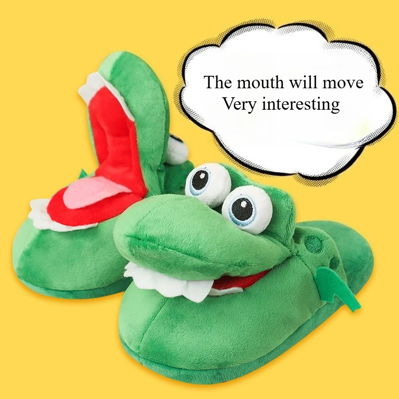 

Лидер продаж, мужские и женские тапочки, зимние домашние тапочки с открытым носком, тапочки из крокодиловой кожи, милые хлопковые туфли с животными