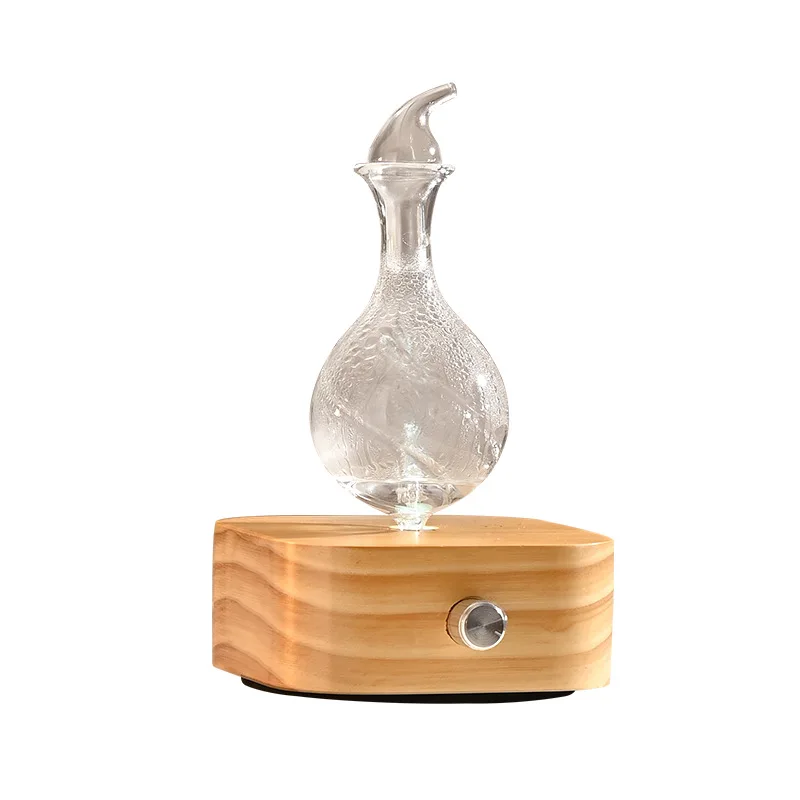 Essential Oil Diffuser Nebulizer 30ml Waterless Operated Aromatherapy Diffuser Wood and Glass Aroma Diffuser Scent Machine - view 6