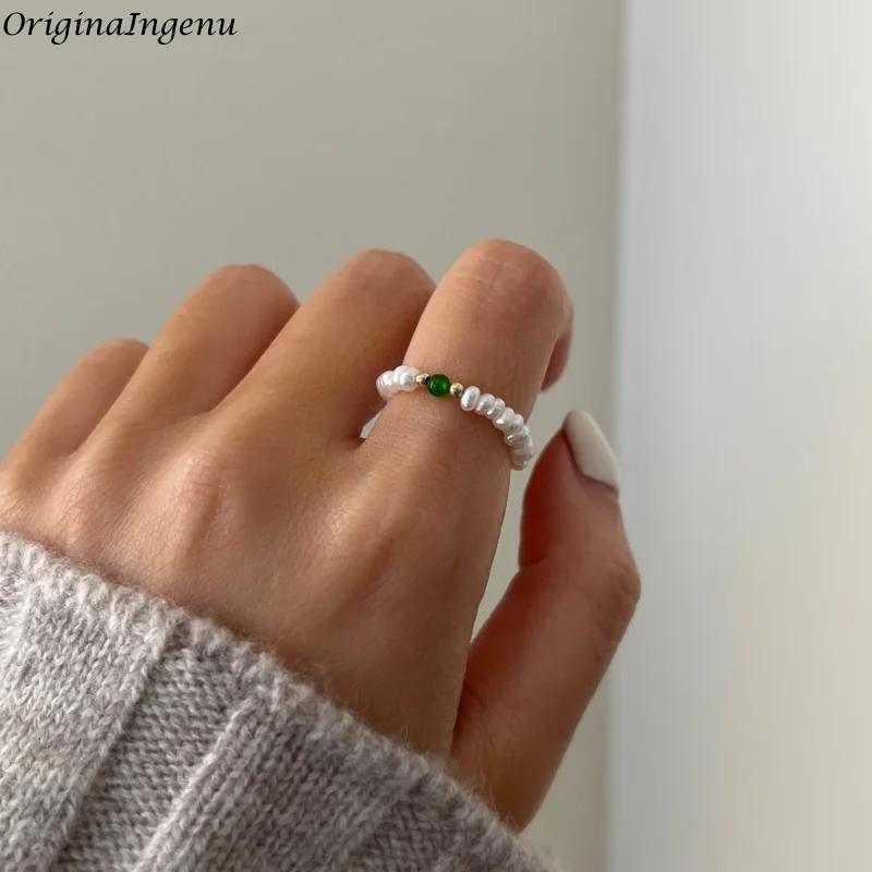 

Кольцо с жемчугом из золота 14K, дизайнерское ювелирное изделие с камнем, роскошное женское украшение высокого качества, оригинальный подарок для женщин