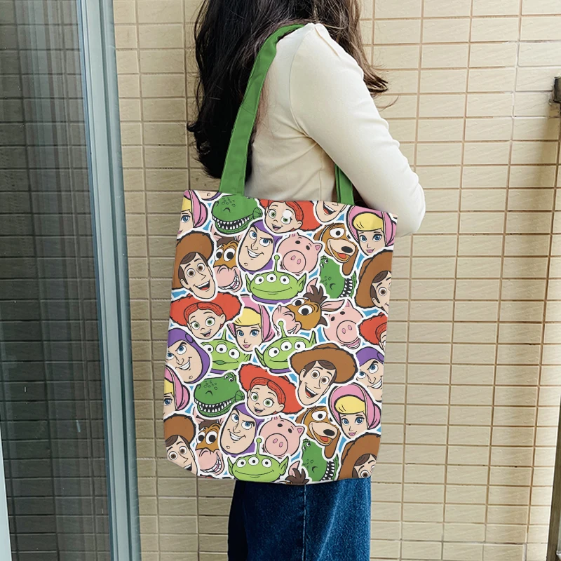 

Disney Toy Story Woody 5541 Anime Shoulder Bags Cartoon Customized Shopping Bag Casual Tote Storage Handbag Gift