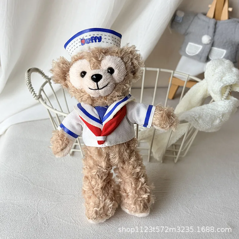 디즈니 더피 테마 드레스업 시리즈 부드러운 플러시 인형 키체인 백팩 차량용 장식품 커플 크리스마스 선물