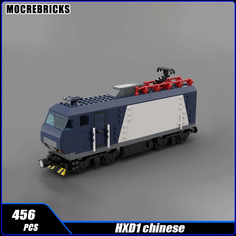 MOC Classic HXD1B-0528 Chinese Electric Locomotive Mini Building Block City High Speed Train Model Technology Brick Kid Toy Gift