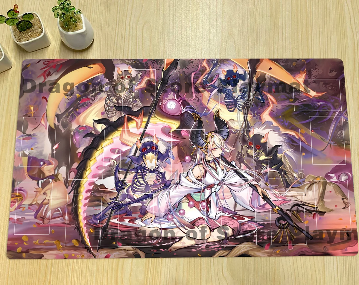 YuGiOh TCG Playmat ، لعبة الطاولة TCG ، لعبة الورق التجاري ، وسادة ماوس مطاطية ، مناطق وحقيبة مجانية ، 60x35cm