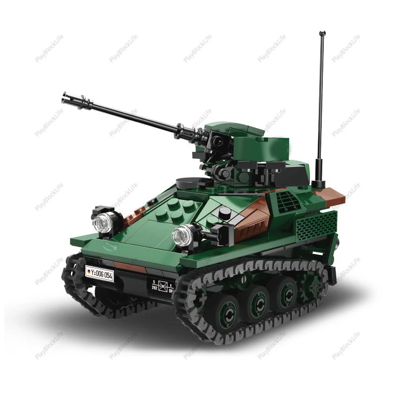 

World War II Military Series Wiesel AWC Light Airborne Armored Combat Vehicle Building Blocks Bricks Toys Christmas Gifts