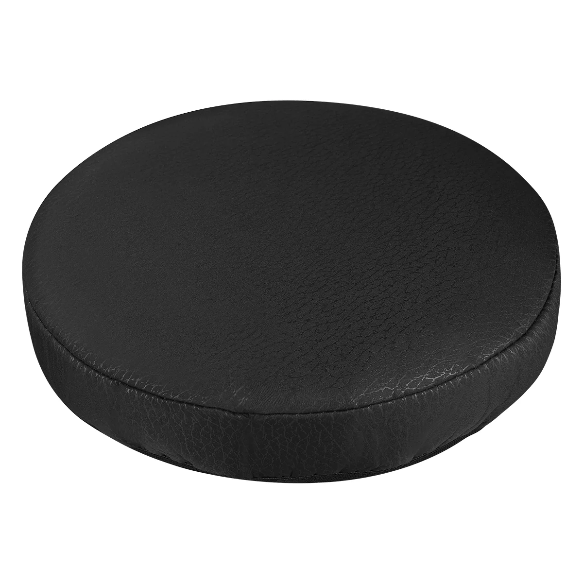 VORCOOL 1PC 33cm Thick Elastic Barstool Seat Cushion Cover Cotton Stool Cover Round Chair Protector (Black)