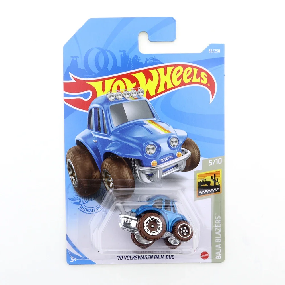 2021-33 2022-160 Original Hot Wheels Mini Alloy Coupe 70 VOLKSWAGEN BAJA BUG 1/64 Metal Diecast Model Car Kids Toys Gift