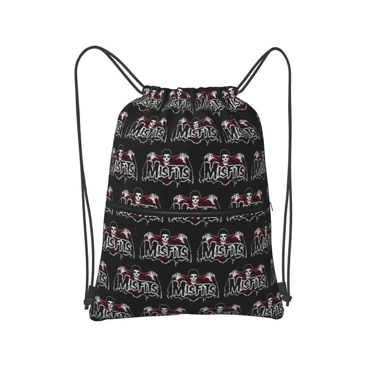 

Misfits Skull Backpacks Multi-function Drawstring Bundle Pocket Storage Bag Book Bags for Man Woman School