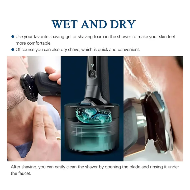 رؤوس بديلة AC39-Triple Razor SH71 متوافقة مع سلسلة ماكينة الحلاقة Norelco 7000 و5000 شفرة حادة متينة