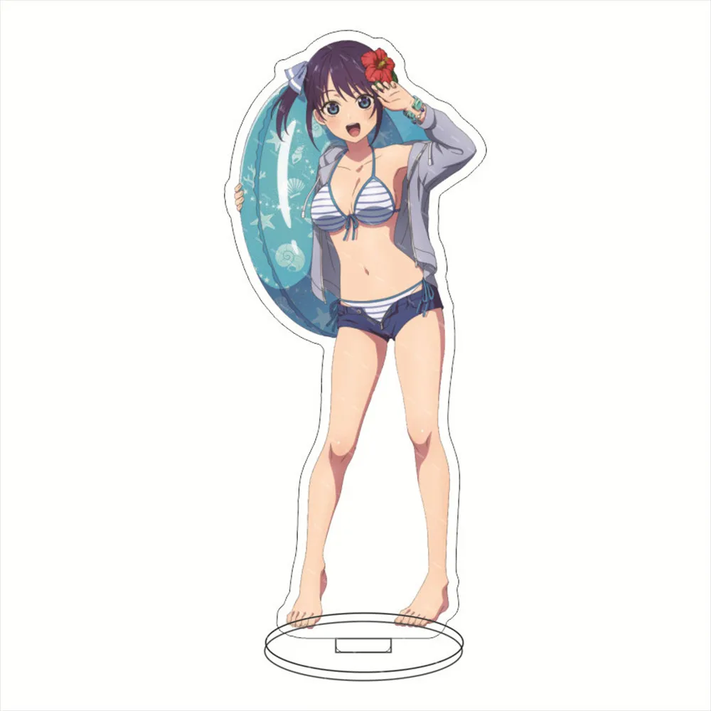15CM Anime 17PCS Kanojo mo Kanojo Acrylic Stand Model Figure Cosplay Characters Ornament Accessories Collection Gifts Goods Fans
