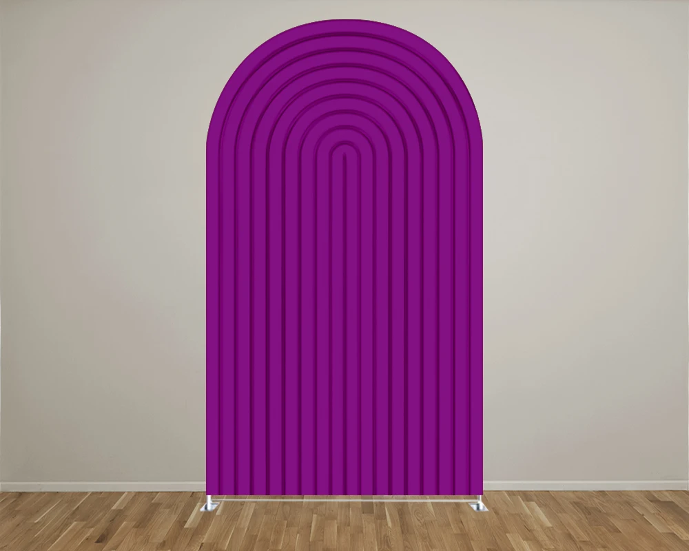 Purple Gypsum Line Theme Arch Backdrop Cover/Cylinder Cover for Birthday Parties, Wedding and Baby Shower Party Decoration Props