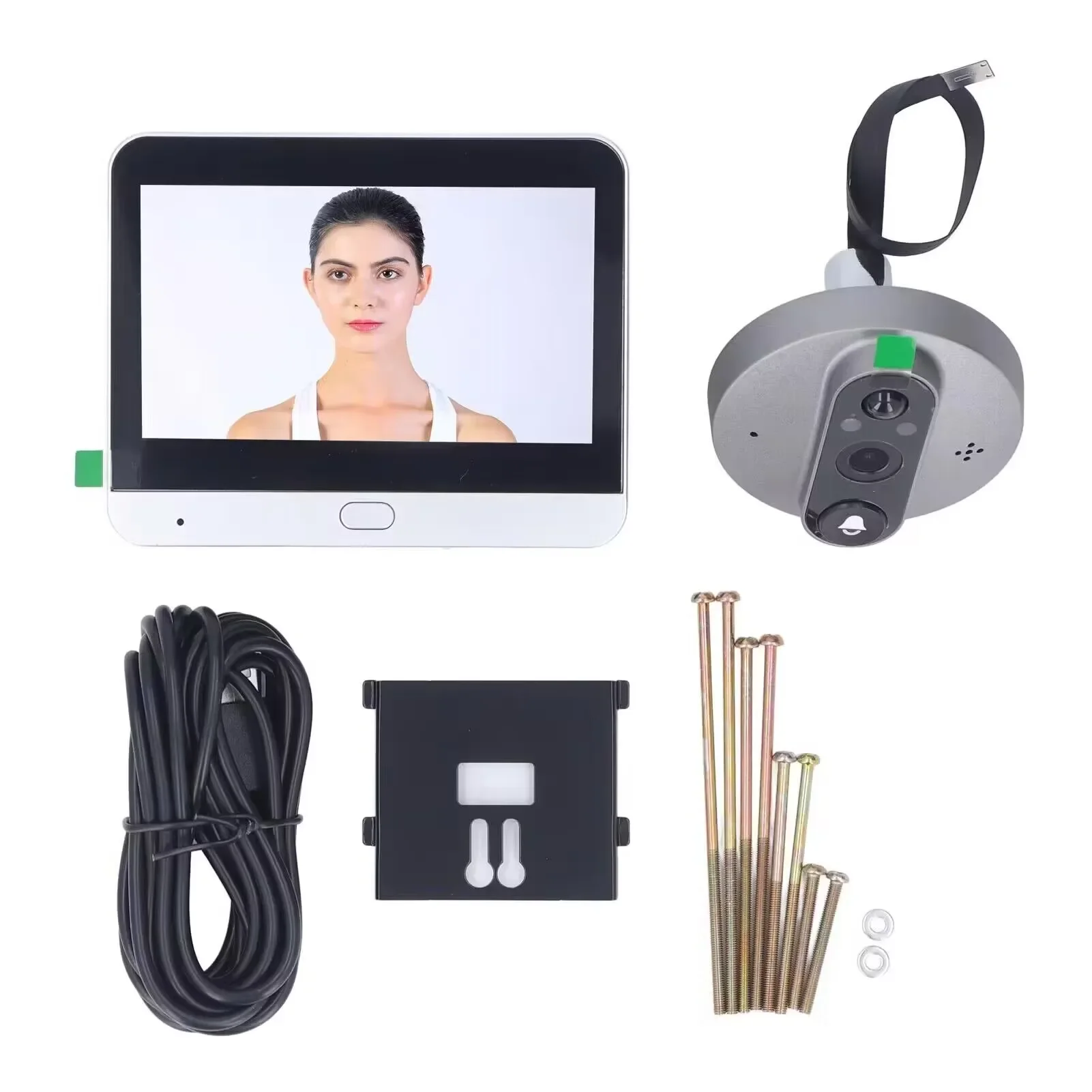 Detector de Porta Digital para Casa e Exterior, 1080P, 2.4G, IPS, LCD Visual, Câmera ao ar livre, WiFi, Escondido Eletrônico, Olho de Gato, Visão Noturna