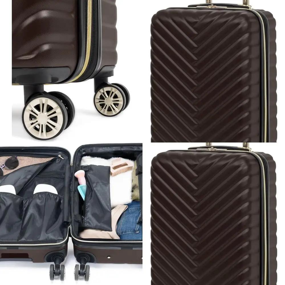 Kenneth Cole Madison Square 20 Expandable Hardside Spinner Suitcase, Chocolate