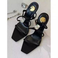 Hot Selling Slim Heel And Slim Strap Combination Sexy High-heeled Sandals Fashionable Runway Style Women's Shoes