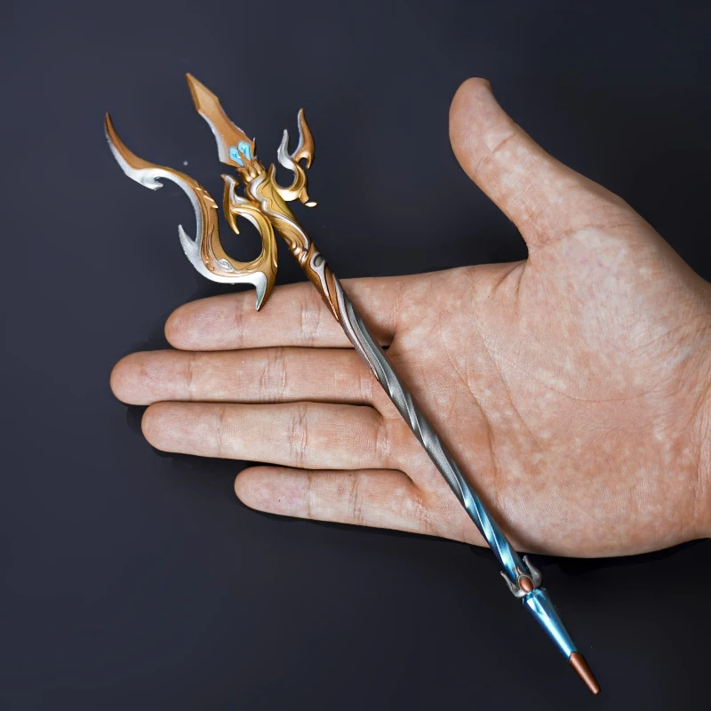 23 cm Naraka: Bladepoint Game Perifere Dragon Shaker Speer wapens Model Metaal Vervaardigd Desktop Ornamenten Geschenken Speelgoed voor Jongens