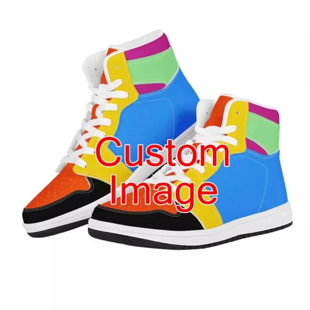 

WHEREISART Custom Image Men Shoes High Top Casual Shoes Print On Demand Sneakers Women Shoes Cosplay Zapatos De Mujer