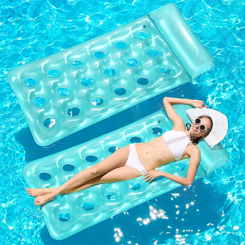 

Inflatable Float Foldable Outdoor Water Hammock Inflatable Floating Row Swimming Air Mattresses Sleeping Bed Beach Lounger Chair