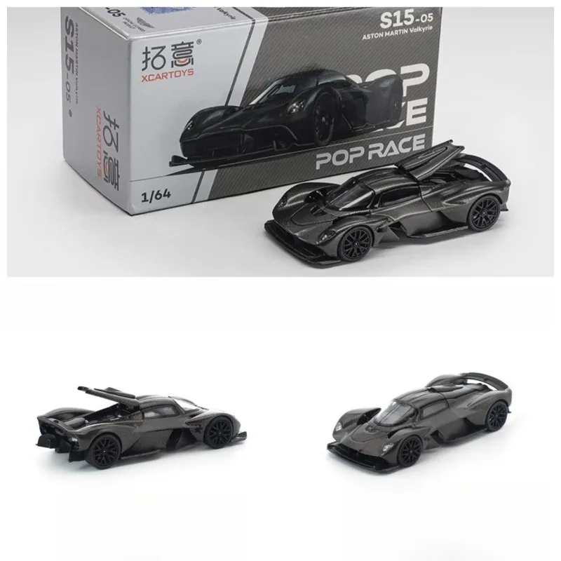 Xcartoys POPRACE 1/64 Aston Martin Valkyrie Racing Alloy Diecast Model Miniature Display Ornament For Adult Collection