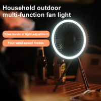 Multifunctional Fan Light Home Portable Ceiling Fan Lamp 10000mAh Emergency Power Supply Outdoor Camping Fan Lamp LED Lighting