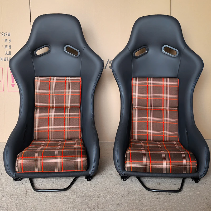 

Carbon Fiber Racing Bucket Seats with Houndstooth Pattern for VW Golf R GTI MK3 MK4 MK5 MK6 MK7 MK8 Pepita Confetti