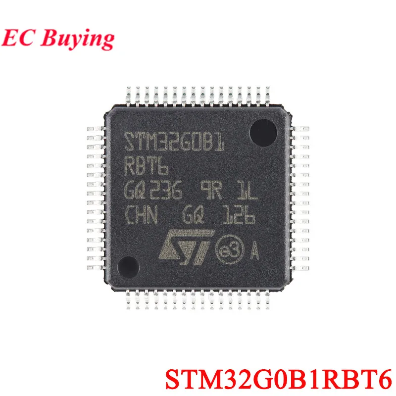 5Pcs/1pc STM32G0B1RBT6 STM32G0B1 STM32 G0B1RBT6 STM32G 0B1RBT6 LQFP-64 ARM Cortex-M0+ 32-bit Microcontroller MCU Chip IC