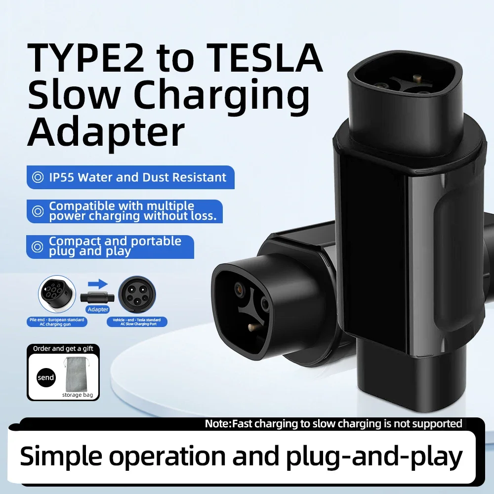 

32A 7 кВт NACS для Type 1 J1772/Type 2 IEC62196/GBT20234 Адаптер зарядного устройства для электромобилей, совместимый с разъемом для зарядки Tesla