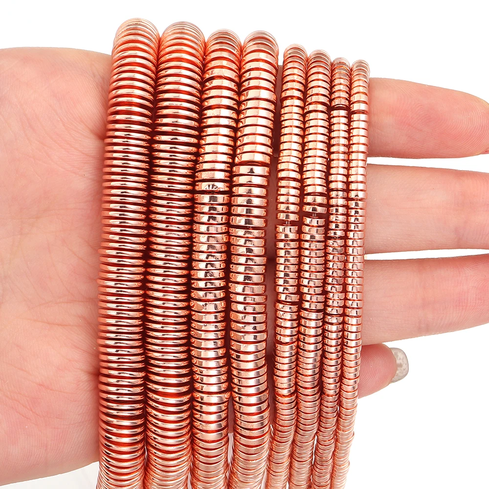 240-300 Stück/Set 3 4 6 8 10mm Flache Runde Hämatit Naturstein Zwischenperlen Scheibenperlen Lose Perlen DIY Armband Schmuckherstellung Zubehör – Detail 8