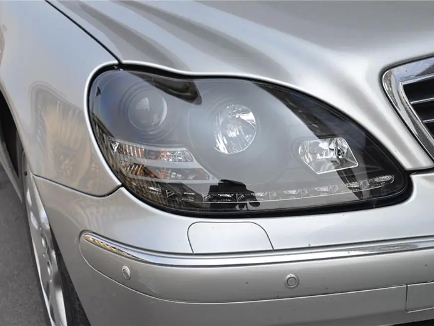 TaiWan 1998~2005y car bumper head light for Mercedes Benz w220 headlight S280 S320 S350 S500 S600 LED DRL/Halogen W220 headlamp