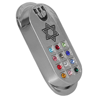 Jewish Gifts Hannukah Classic Mezuzah Metal Plaque Decor Paper With Scroll Mitzvah