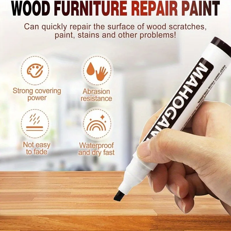 17PCS Wood Furniture Repair Kit 8 Colors Markers Wax Sticks With Sharpener For Wooden Floor Table Laminate Scratch Repair