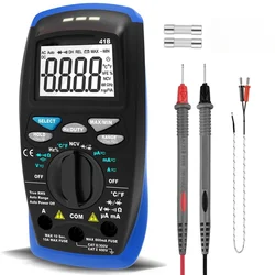 Holdpeak HP-41B 6000 conteggi voltmetro amperometro per Test AC DC, NCV,RMS, Tester per diodi elettrici con temperatura di capacità con retroilluminazione