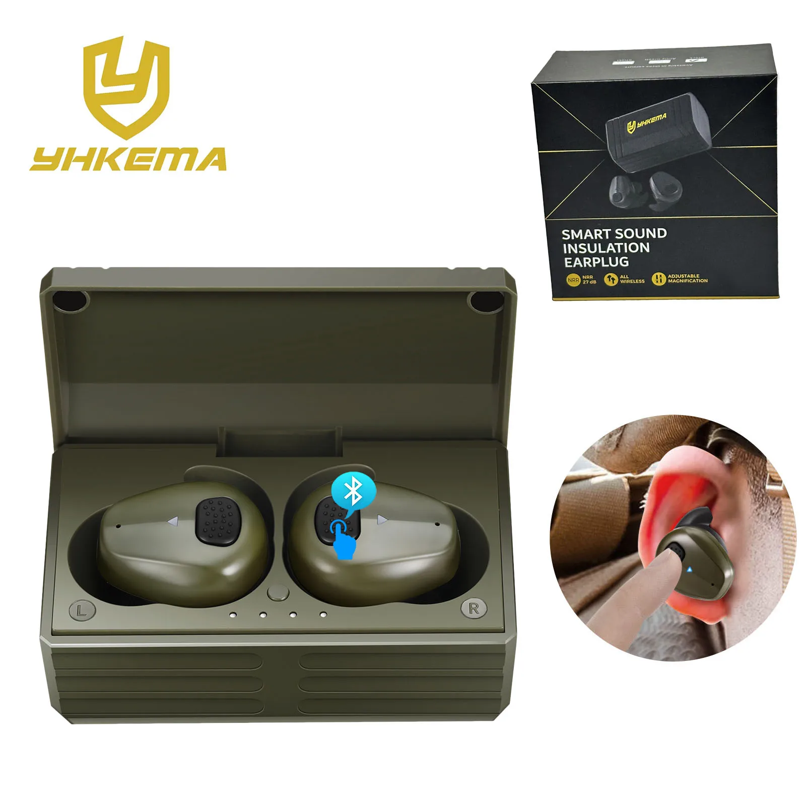 YHKEMA EB10 Protección auditiva Bluetooth cancelación ruido - imagen 3