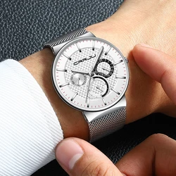 Men Watches CRRJU Luxury Famous Top Brand Men's Fashion Casual Dress Watch Military Quartz Wristwatches Relogio Masculino Saat