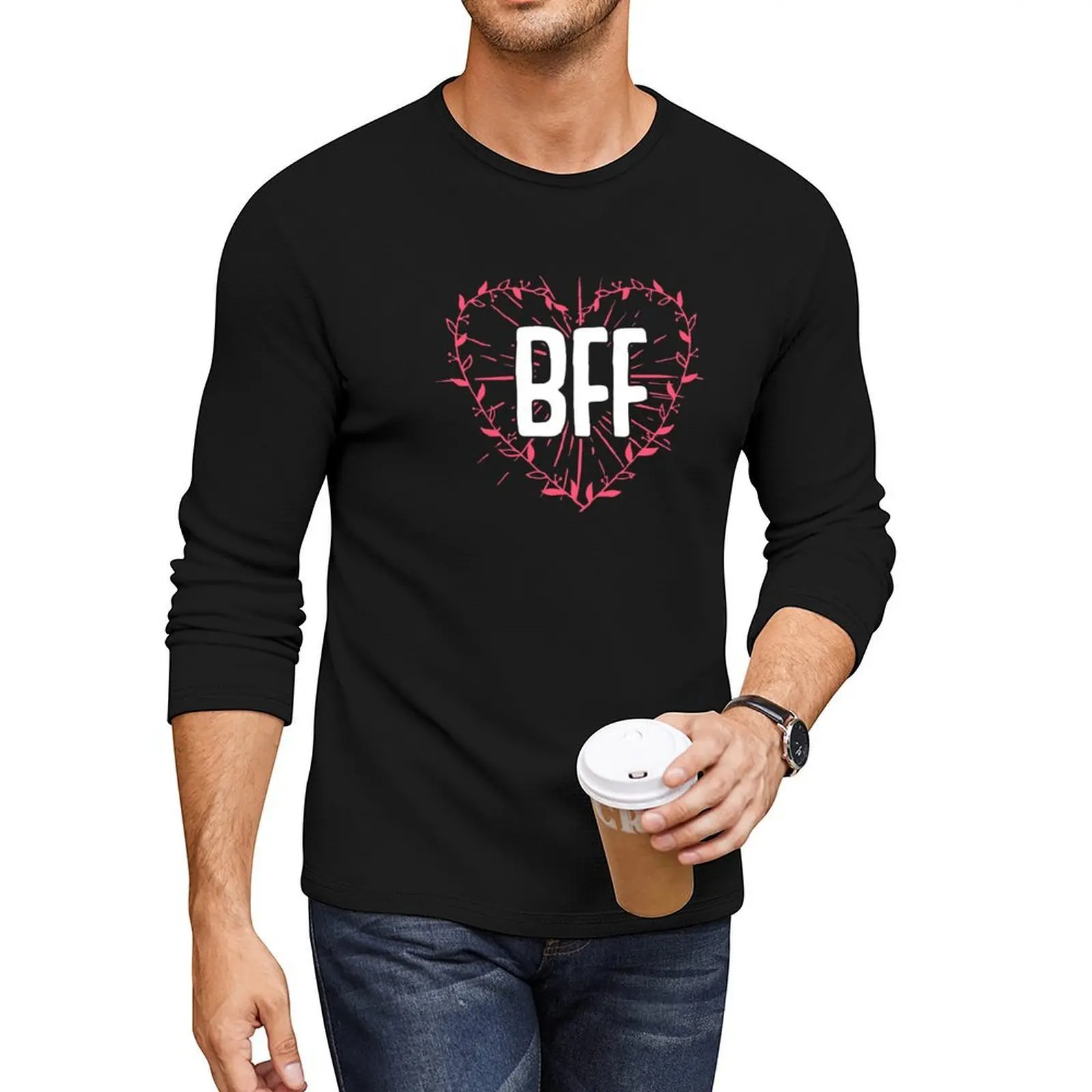 

BFF Best Friends Forever Besties Goals Gift Idea Long T-Shirt sweat shirts customized t shirts t shirts for men cotton