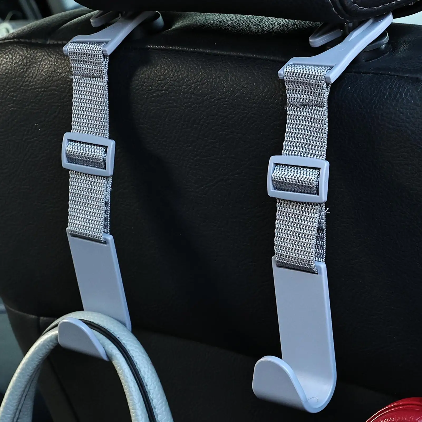 

4PCS Car Seat Headrest Hooks Front Seat Headrest Organizer Holder Auto Fastener Hangers Car Storage Interior Accessories