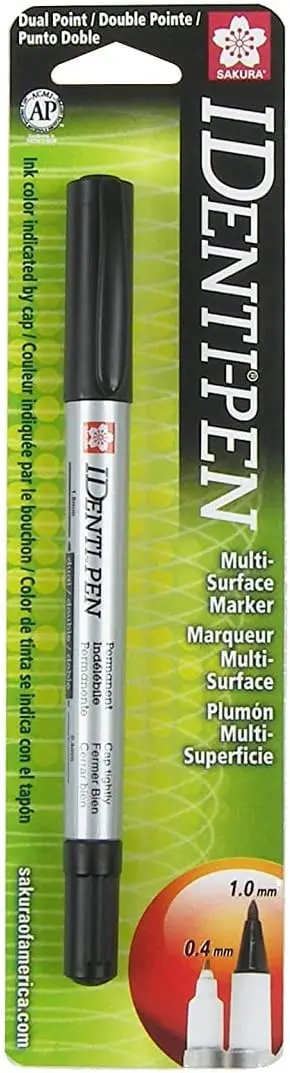 

Permanent Marker, Dual Point, Fine & Extra Fine, Black, Waterproof, Low Odor, Non-Toxic