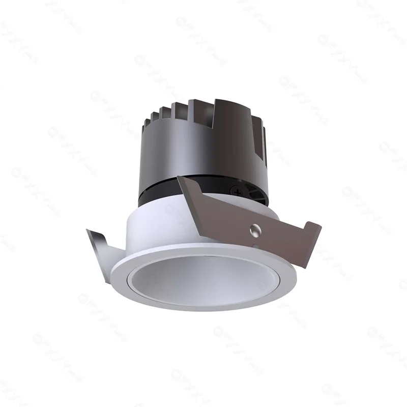 Round Recessed Anti-glare LED Dimmable AC110V 220V LED COB Spotlight 38° 5W 24W Downlight Ceiling Lamp For Office Home Lighting