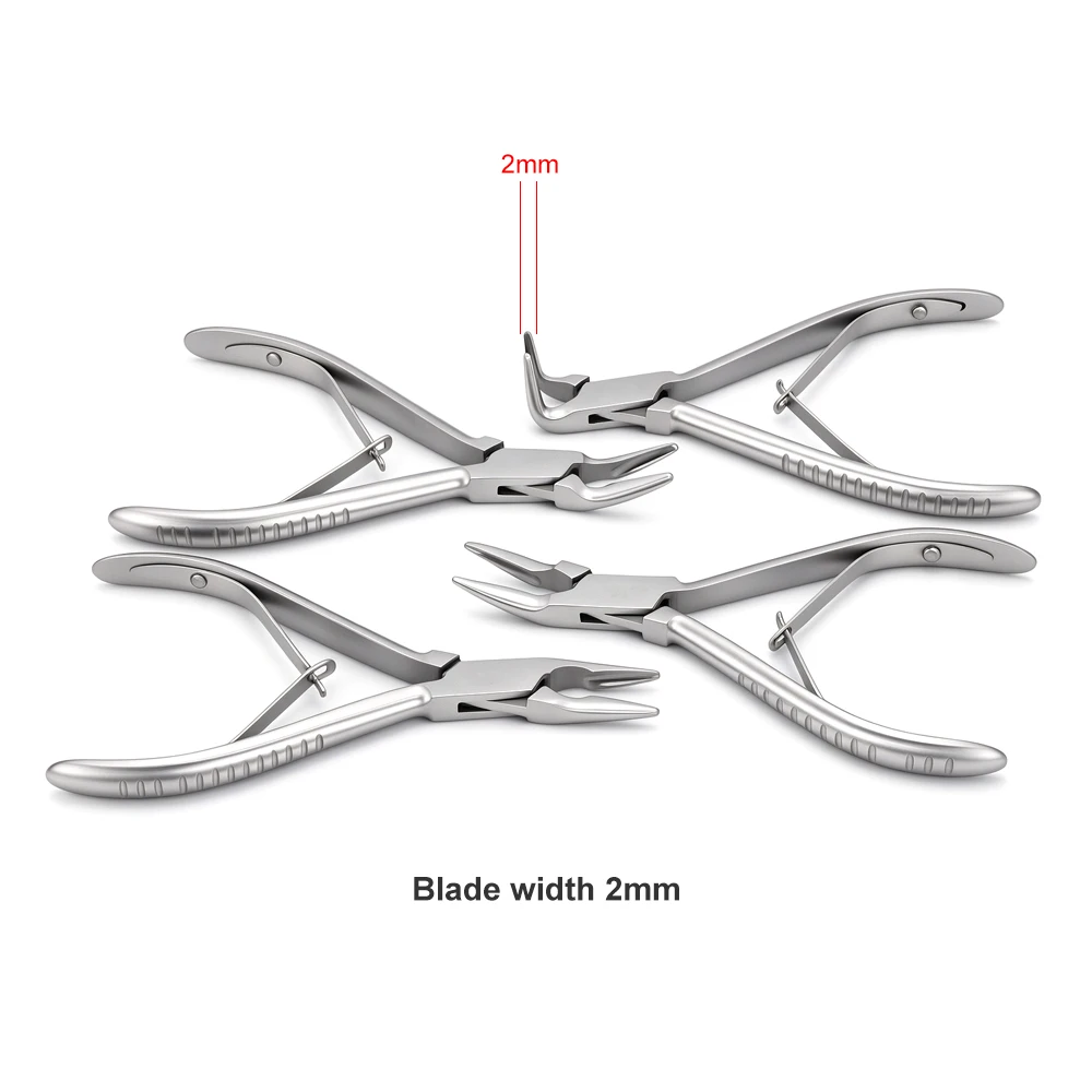 Dental Bone Rongeur Forcep Single-joint Curved orthopedic instrument Pliers Dentist 2mm Straight/Angled Surgery Tool