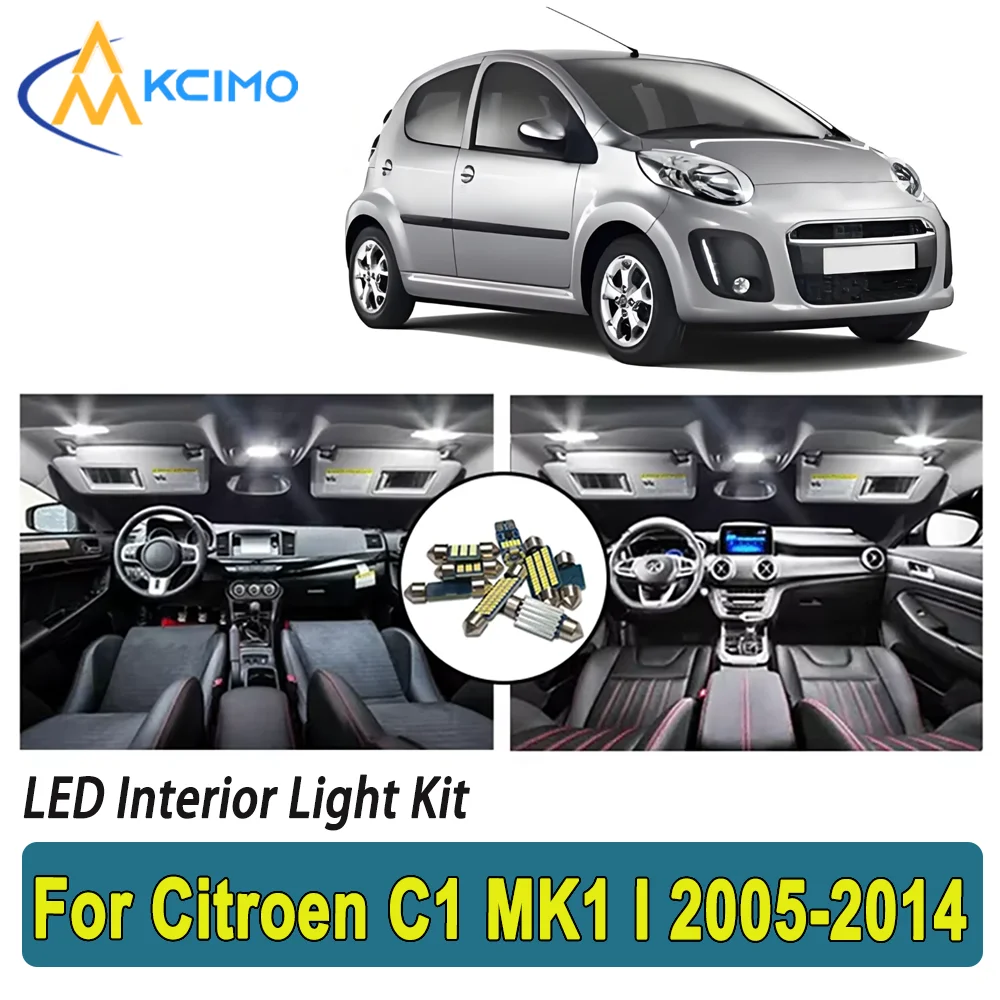 

New Light Bulb For Citroen C1 MK1 I (2005-2014) Premium Bright LED Interior Dome Map Trunk Light Kit Car Led Lamps Car LED Light