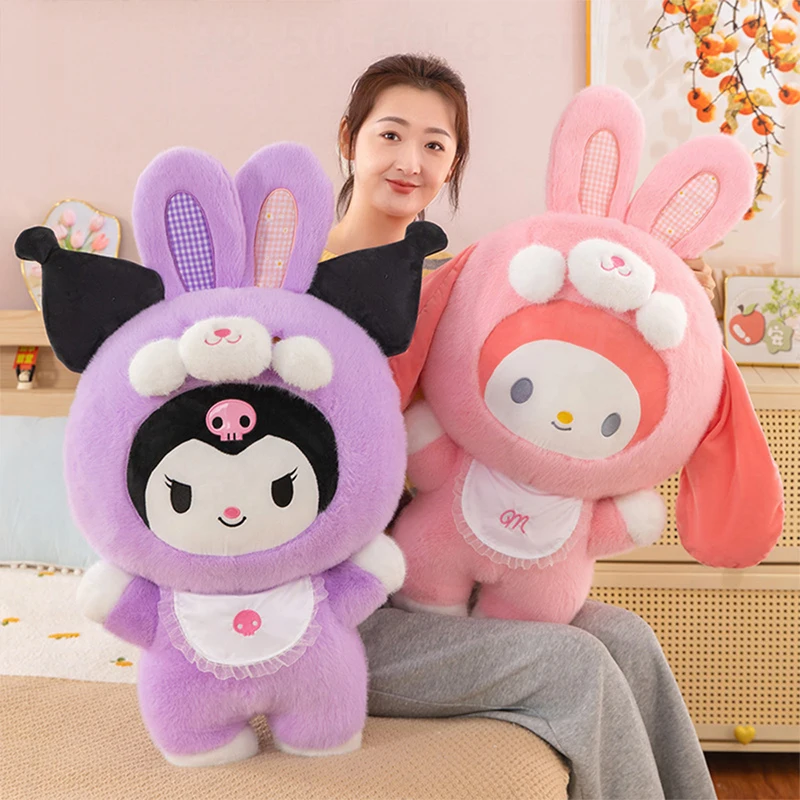 Kawaii Kuromi knuffel My Melody gevulde pop transformeerbaar kussen schattig knuffelspeelgoed voor kinderen meisjes verjaardagscadeau
