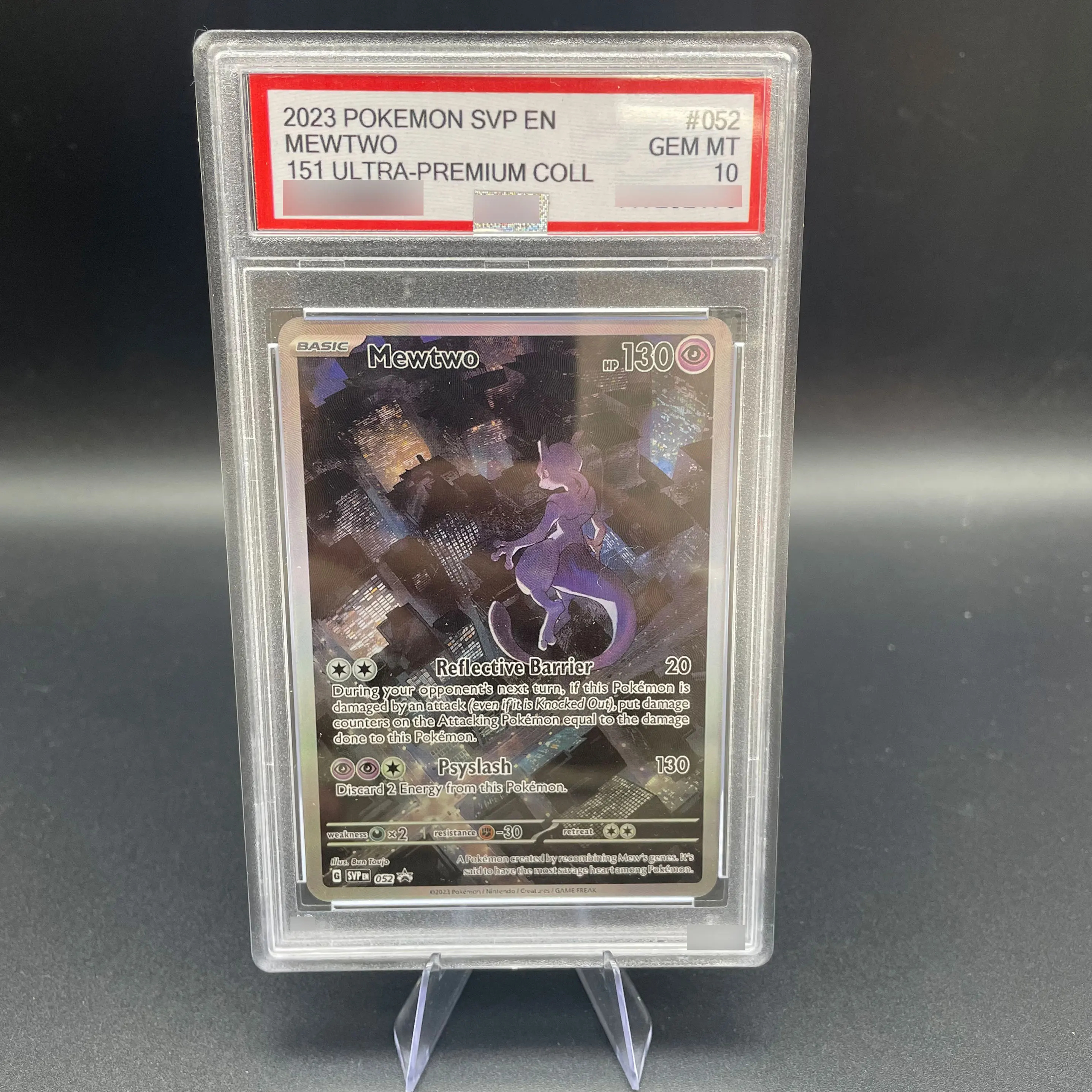 

DIY аниме PTCG английская версия 2023 SVP MEWTWO рейтинг, коллекционная карта, редкая 10 точек, рейтинг карты, аниме-игра, подарок