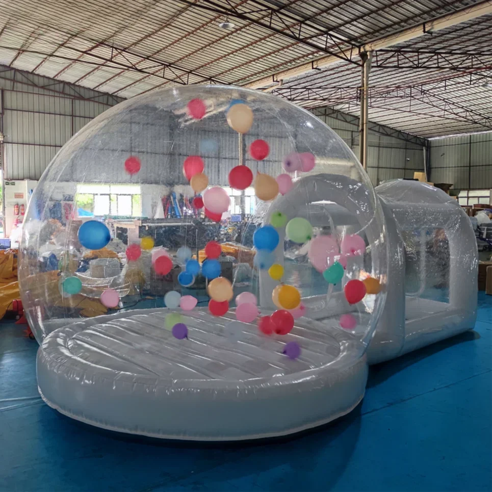 FOR transparent inflatable bounce bubble house  fun dome bubble house with balloon