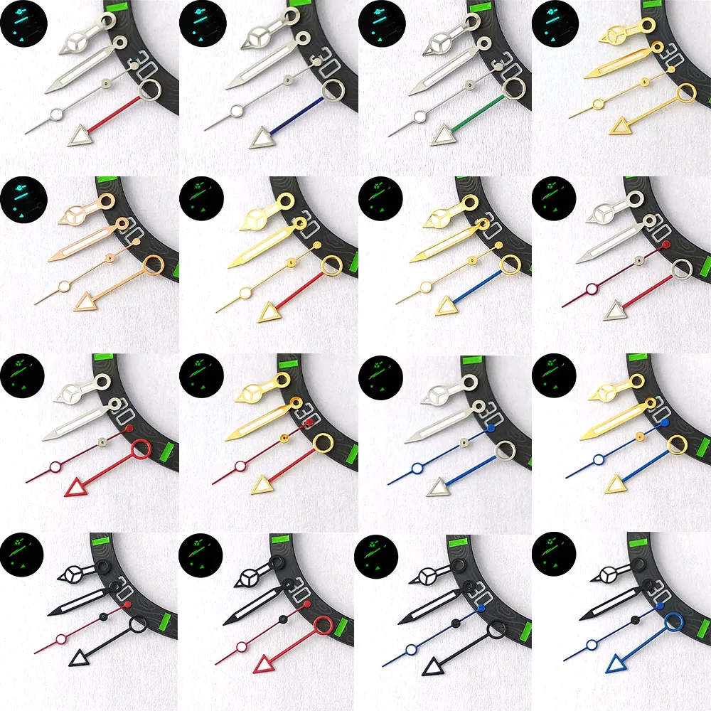 

Silver GMT hands blue-green/green luminous NH34 GMT watch 4-point NH34A 4R34 automatic movement watch accessories watch parts