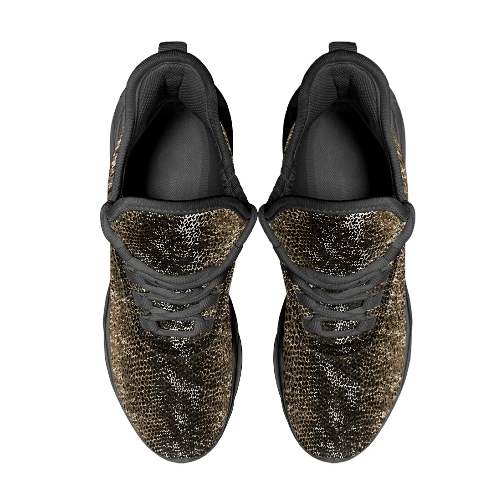 PENSTROLL Snake Skin Pattern Athletic Running Sport Shoes, Mesh and EVA Breathable Sneakers for Unisex Casual Walking and Hiking