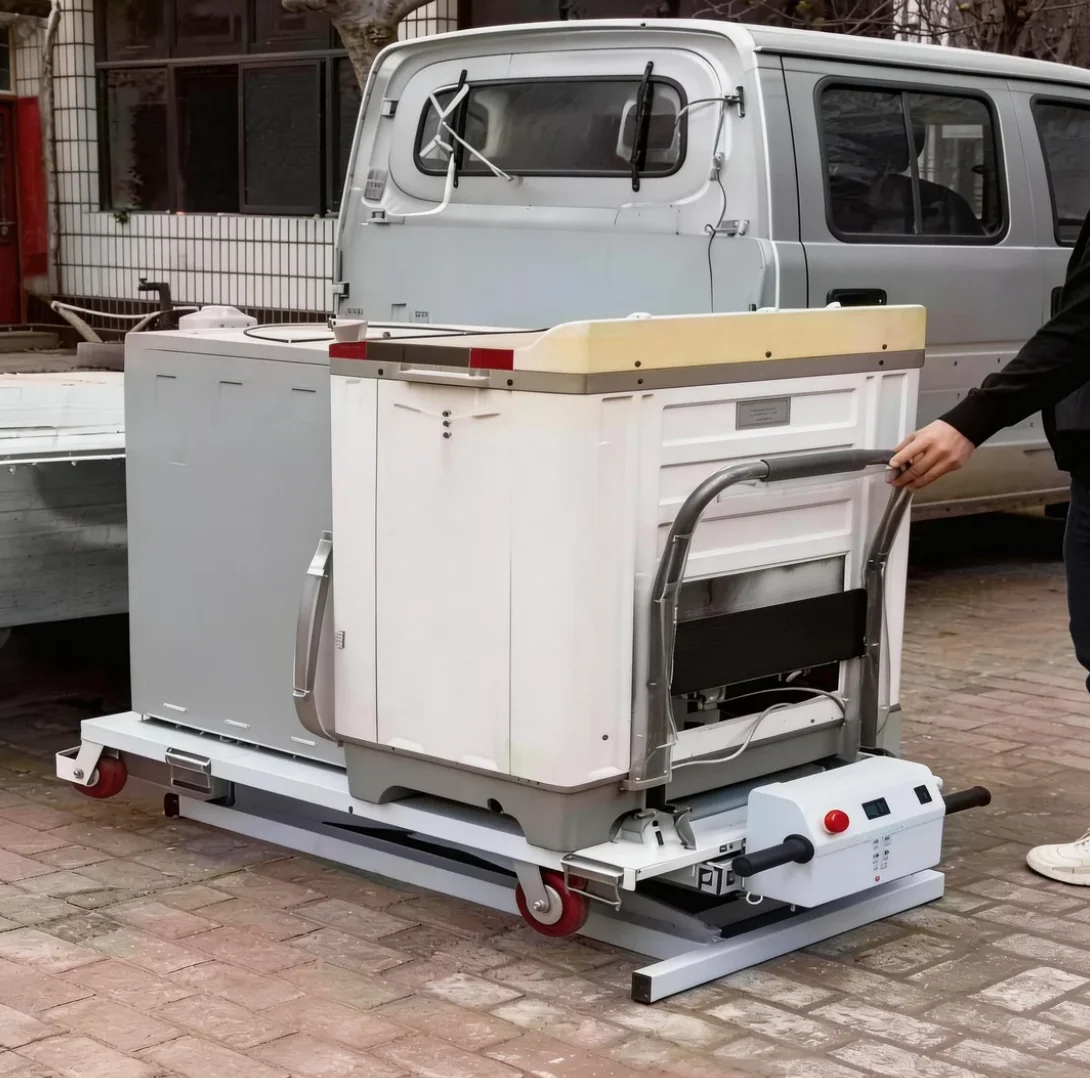 48V Lithium Electric Lift Trolley High Strength Structure Anti Slip Platform Safe Industrial Material Handling