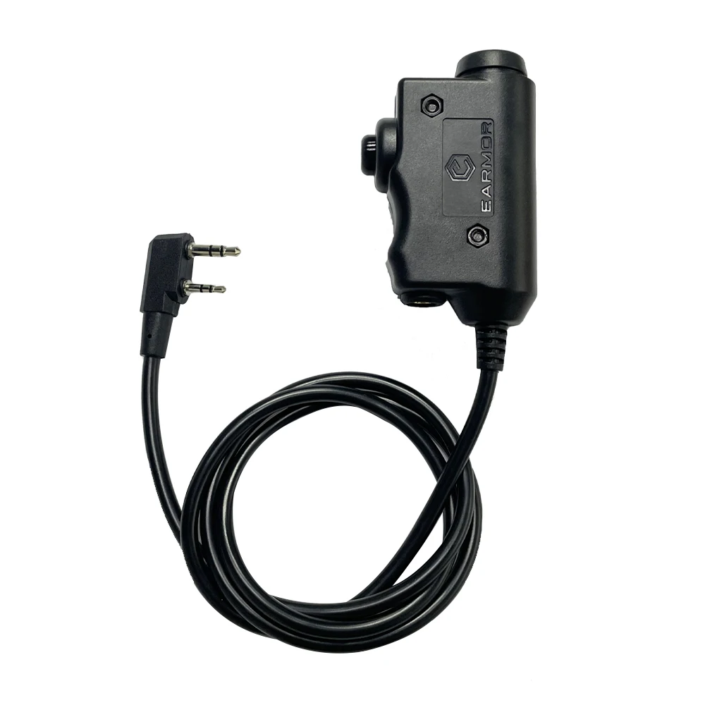 EARMOR-adaptador táctico PTT para auriculares, dispositivo con botón activado, para hablar, interfaz M51, apto para RADIO KENWOOD BAOFENG