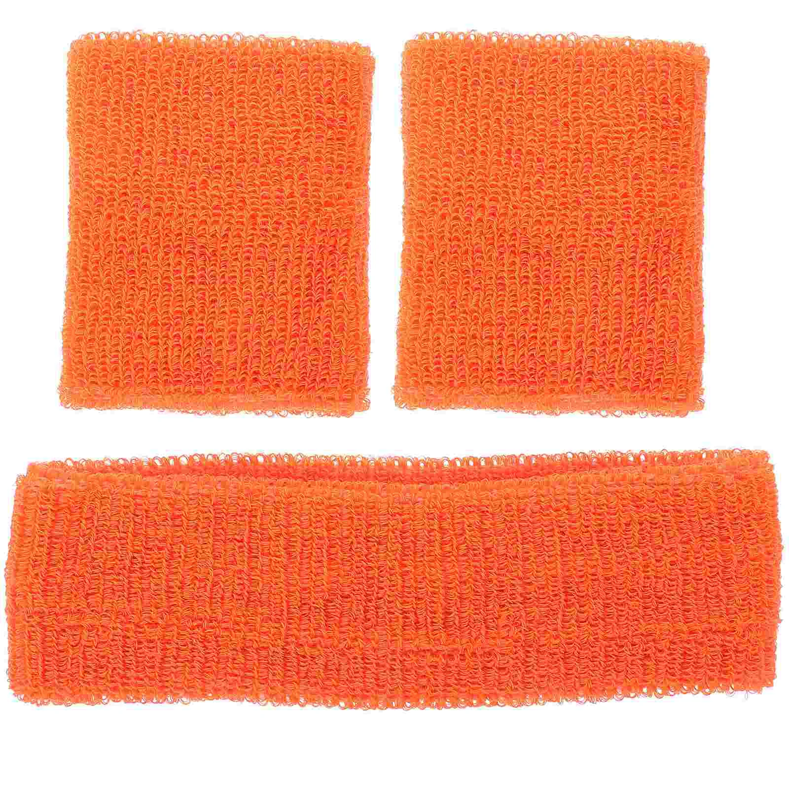 Headband Sweatband Wristband Headbands for Women Athletic Women's Hair Workout Orange Miss