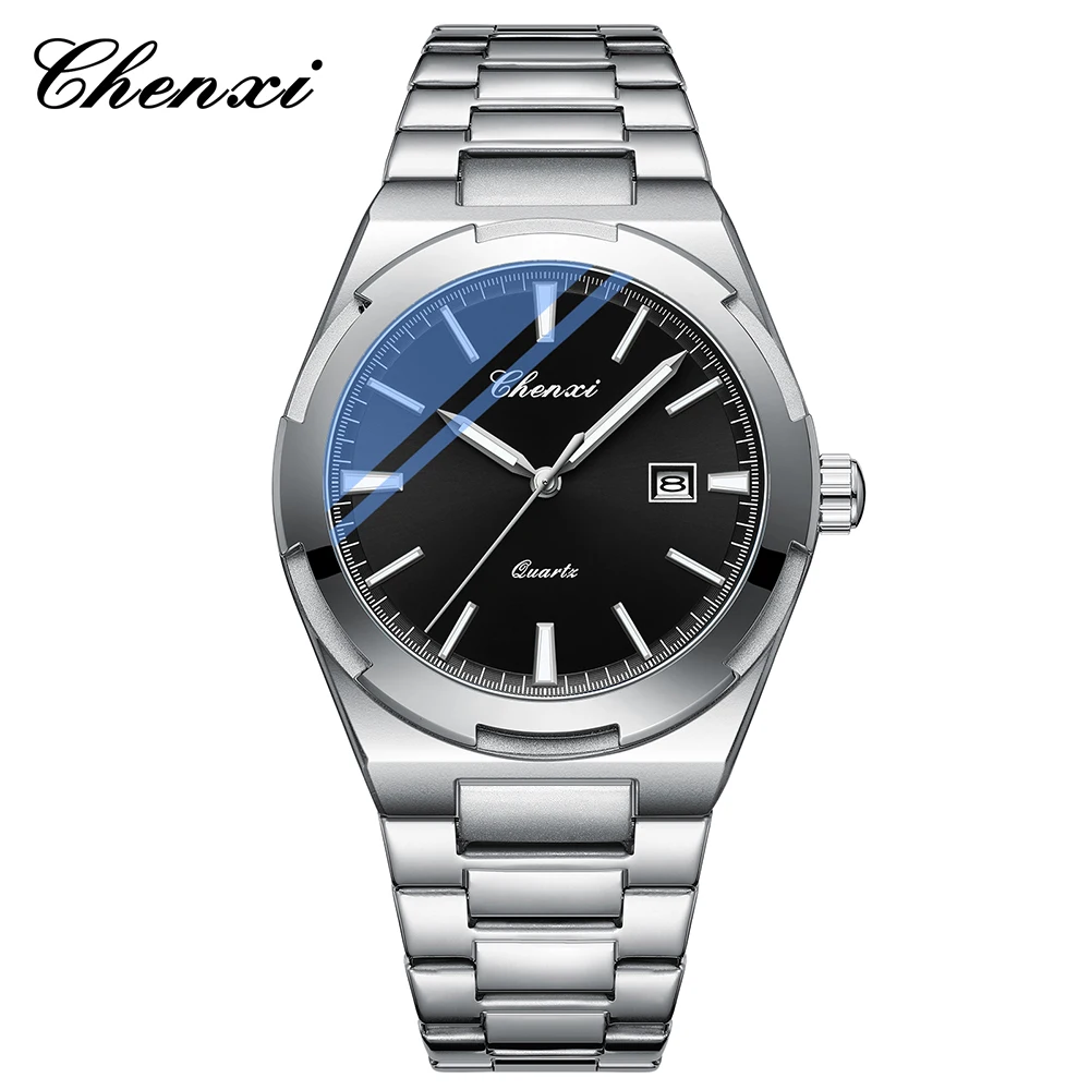 Top Brand Men Watch CHENXI Stainless Steel Sport Watch For Man Casual Wristatch Waterproof Quartz Clock 2024 New