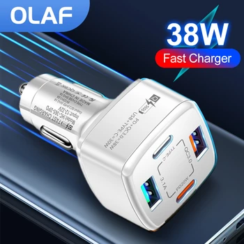 PD USB araba şarjı tipi C hızlı şarj cep telefonu şarj cihazı USB C hızlı şarj 3.0 Tablet araba çakmak şarj Tablet araba çakmak şarj QC 3.0